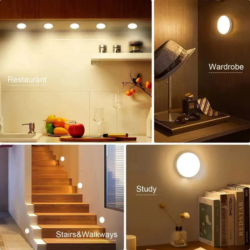 Lampes LED Automatiques – Motion Sensor, Recharge USB, Idéal Placards & Escaliers